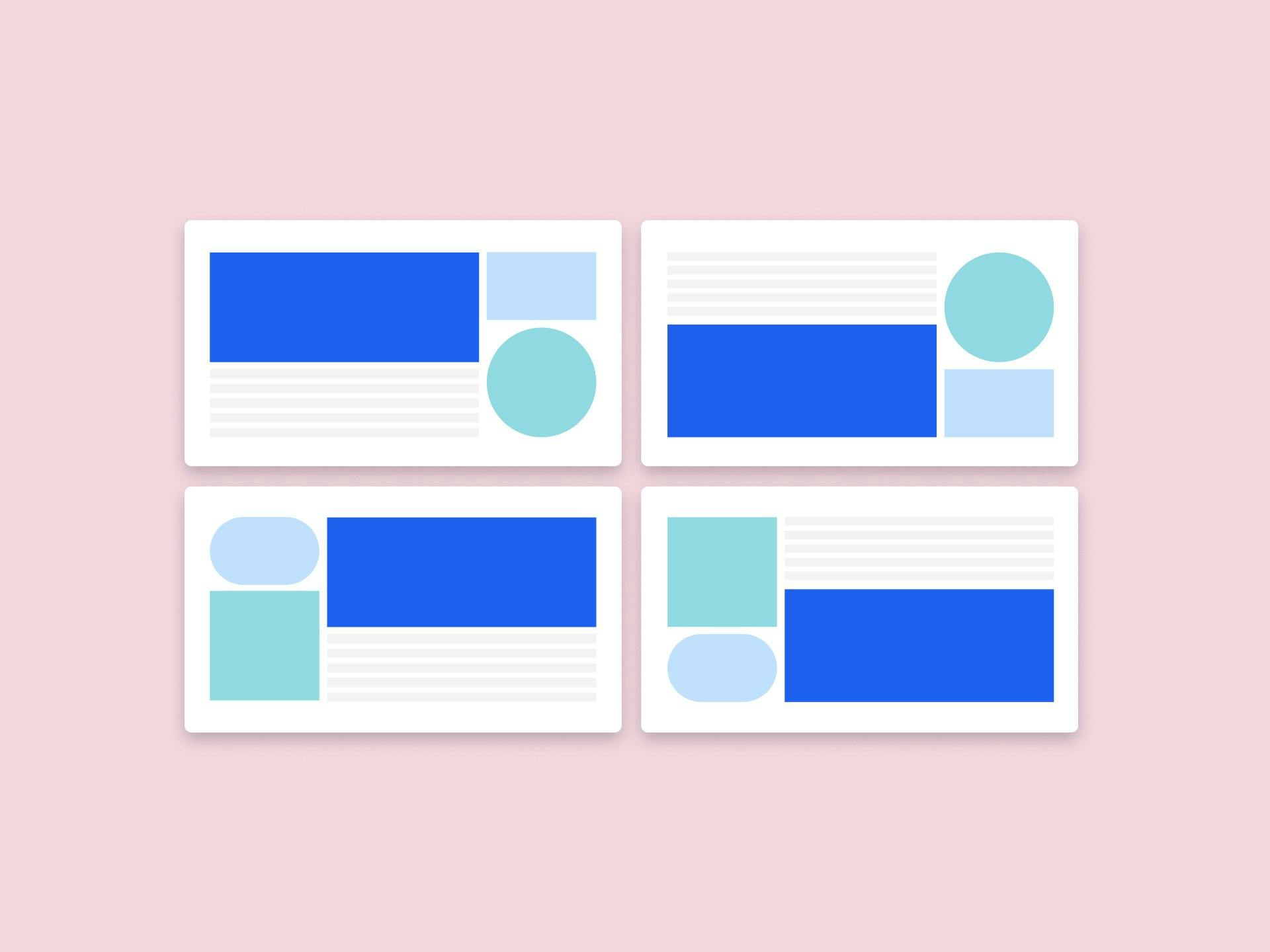 User experience layouts