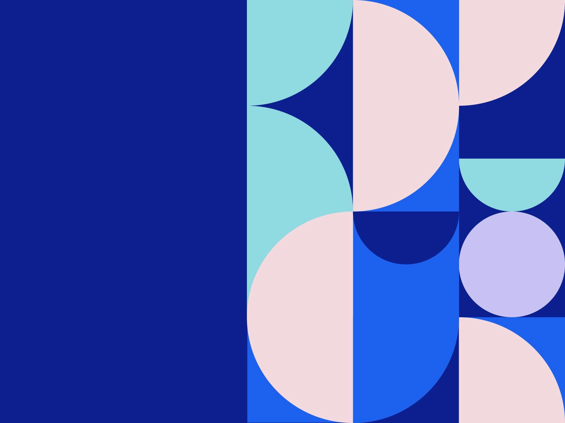 right-justified abstract shapes in Amplitude's branded colors