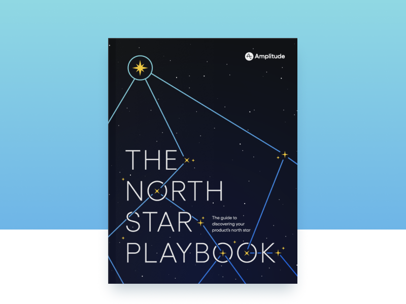 Black sky with north star constellation ebook cover with title "The North Star Playbook" on blue and white background