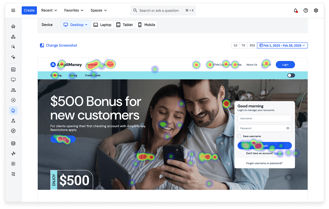 Mapas de calor de Amplitude