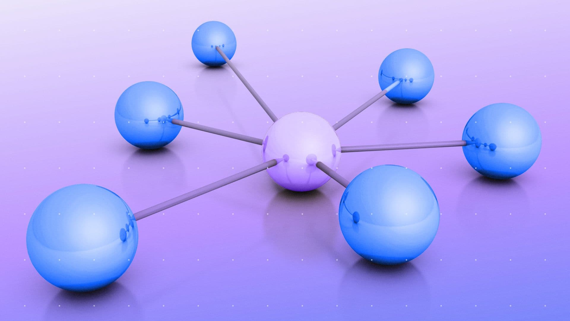 marbles connected to a central marble
