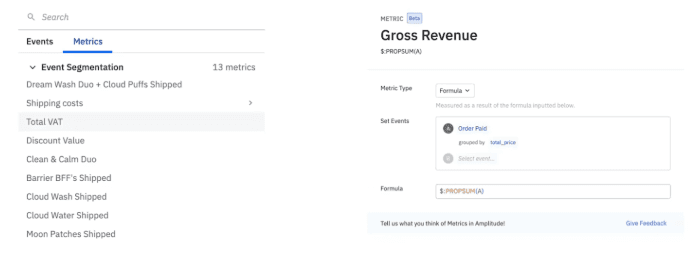 Using Amplitude Custome Metrics to define core metrics