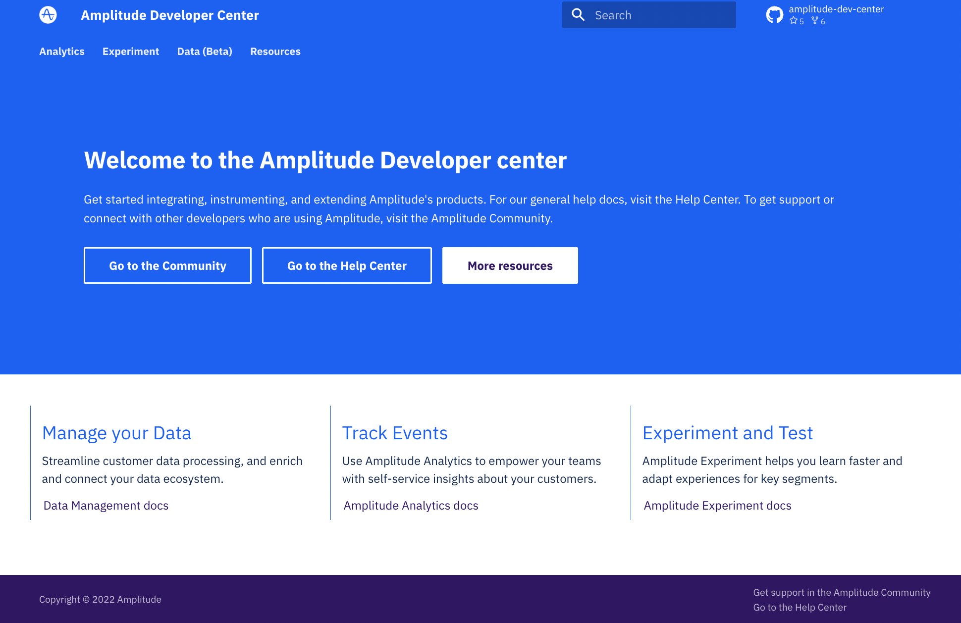 Amplitude Developer Center