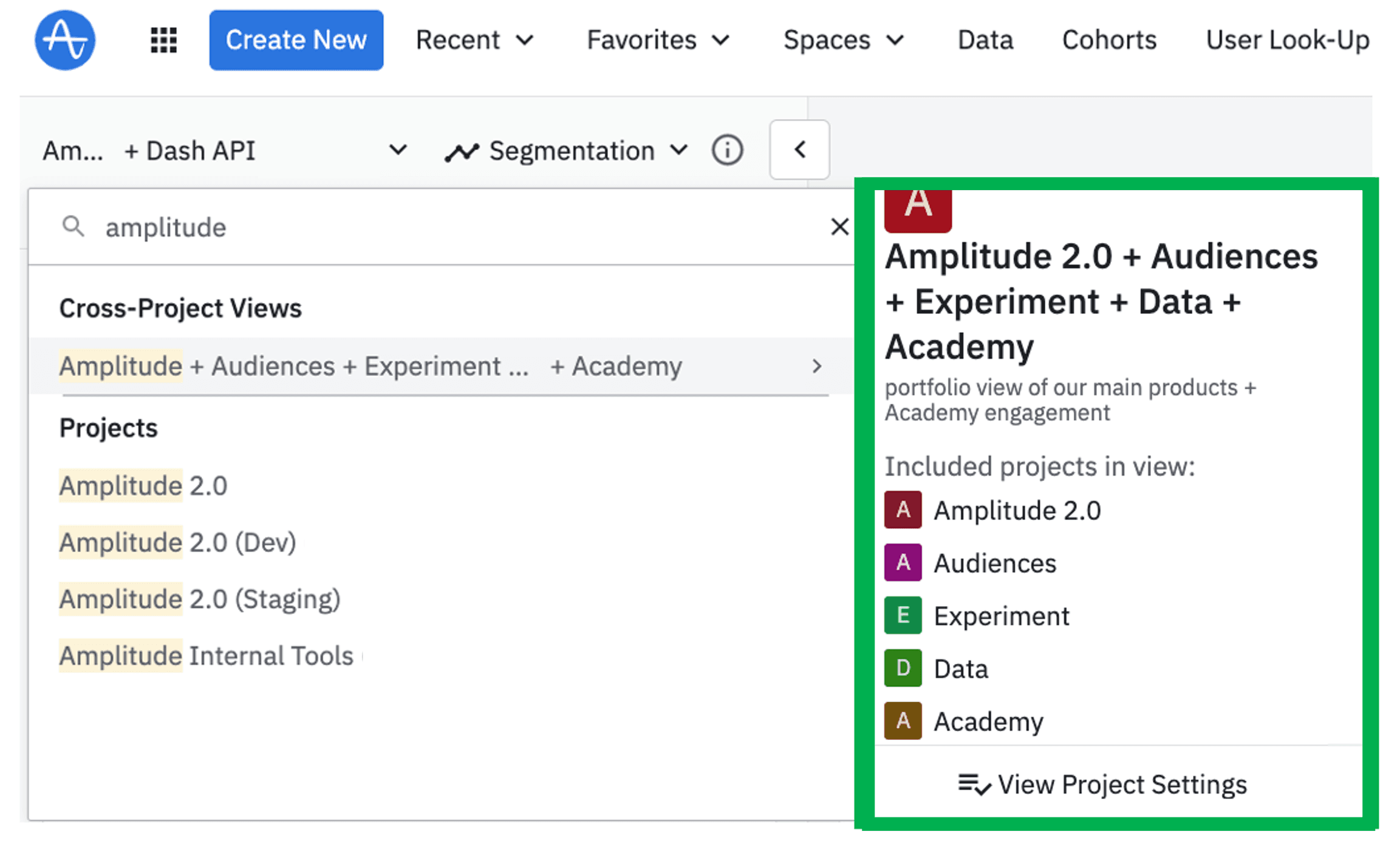 Screenshot from Amplitude