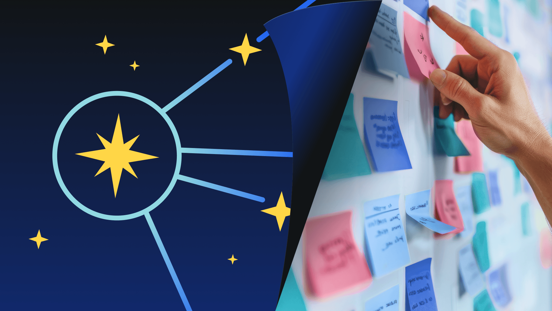 North Star workshop sticky notes