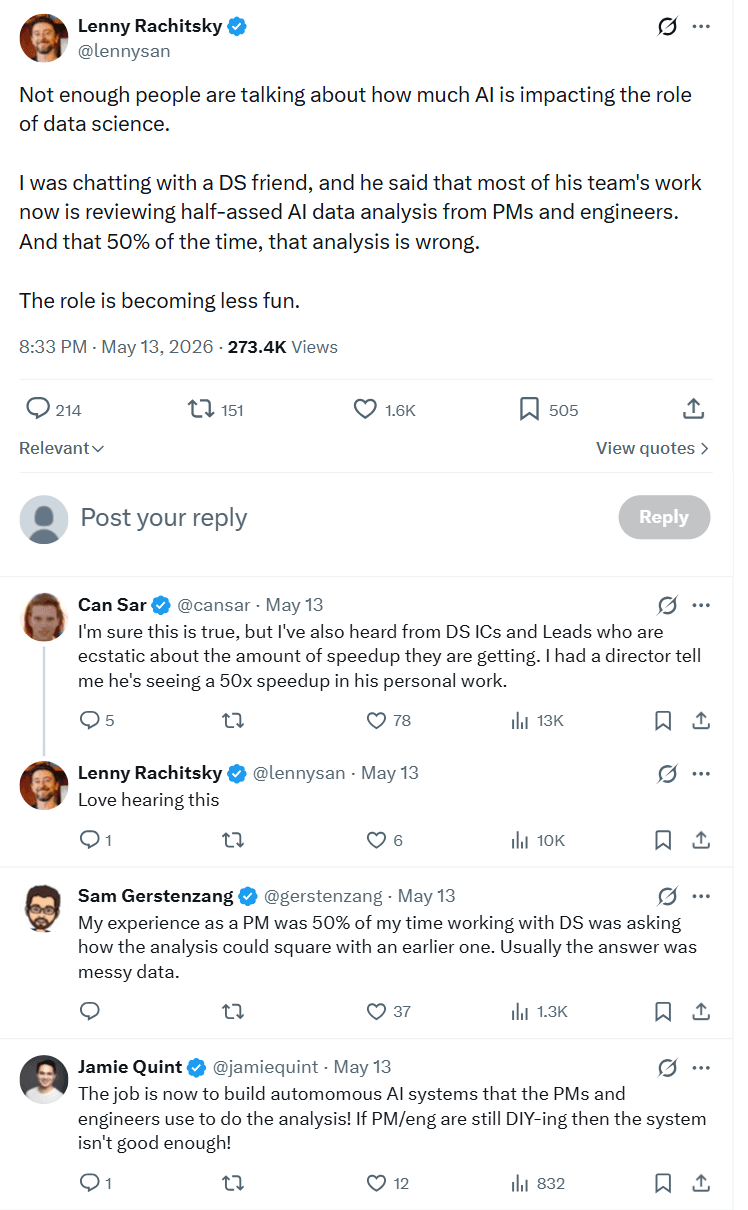 screenshot of an X post by Lenny