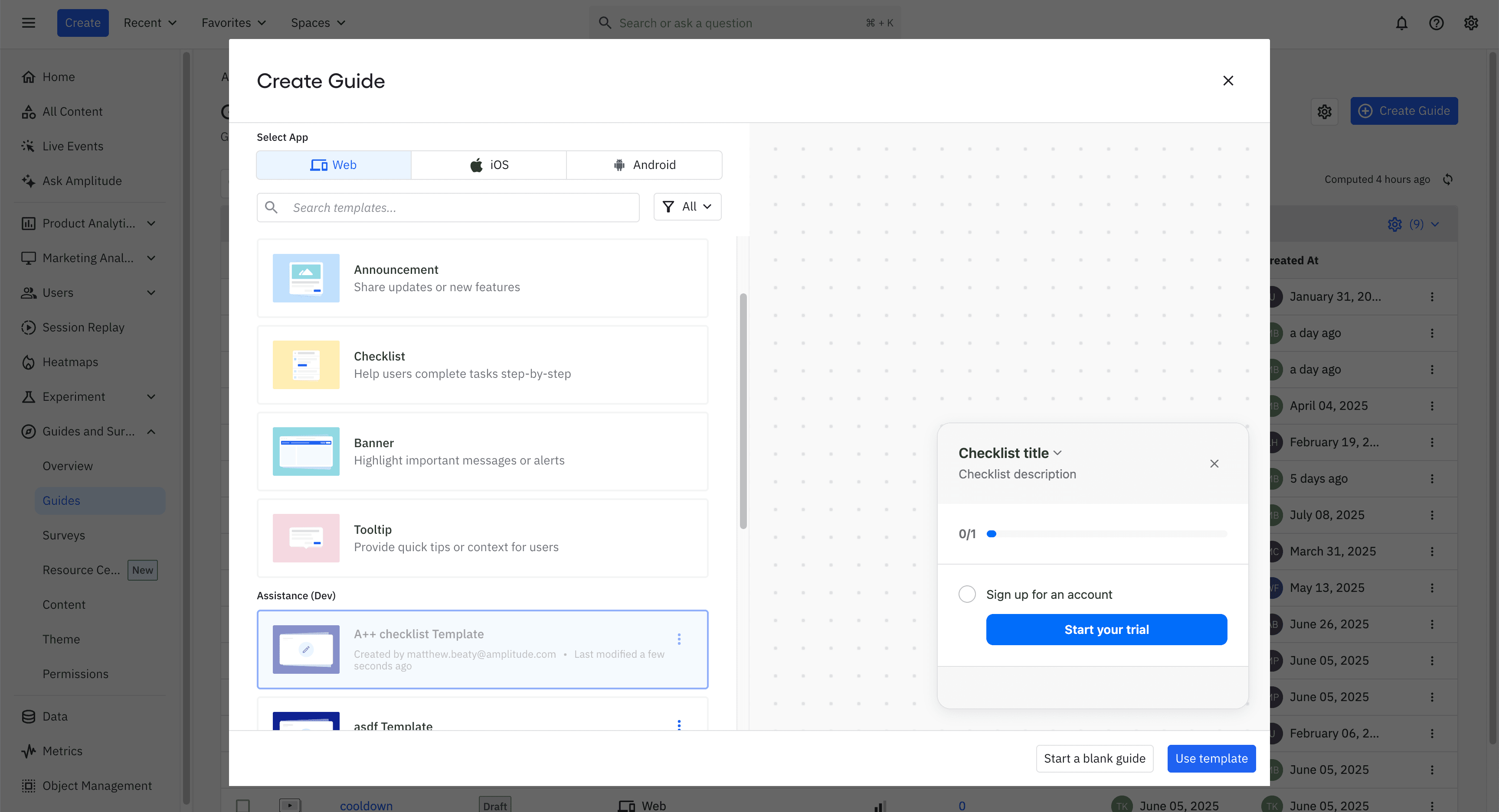 Admin-Created Templates