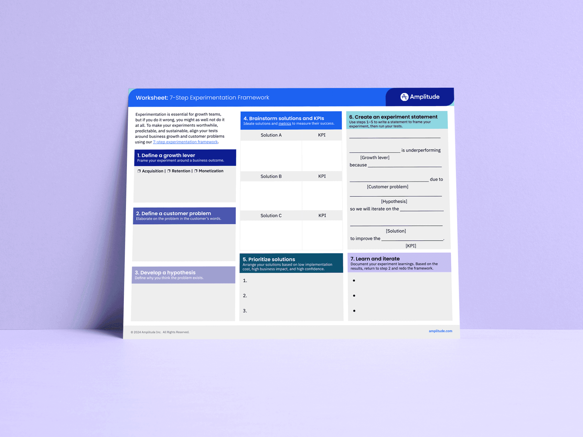 Experimentation Worksheet