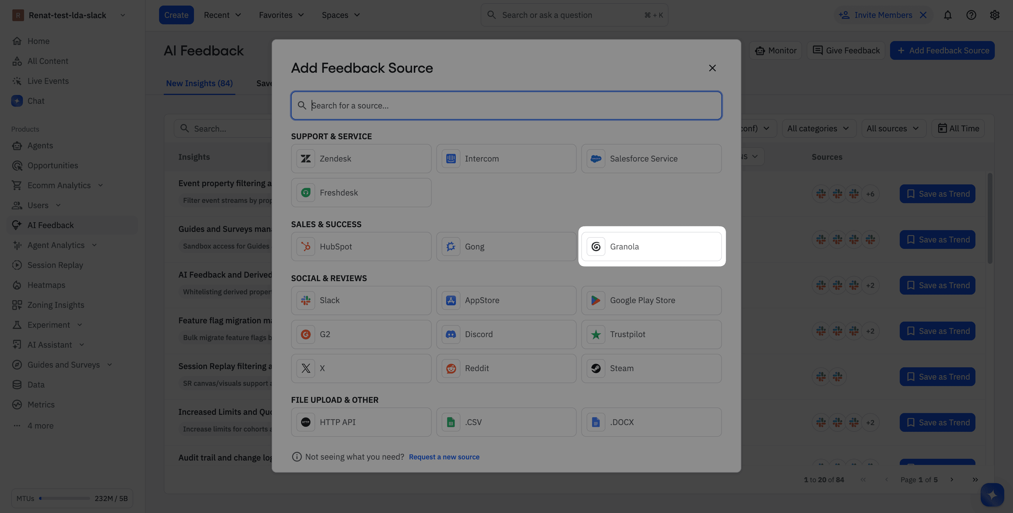 Granola AI Feedback Source GA