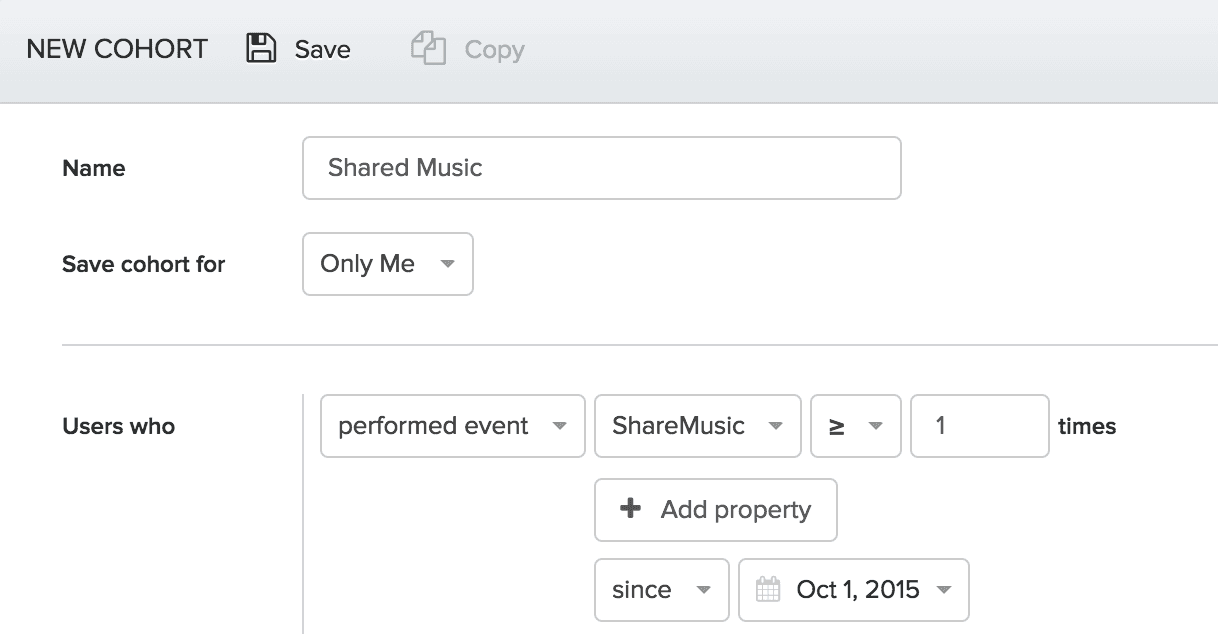creating a behavioral cohort