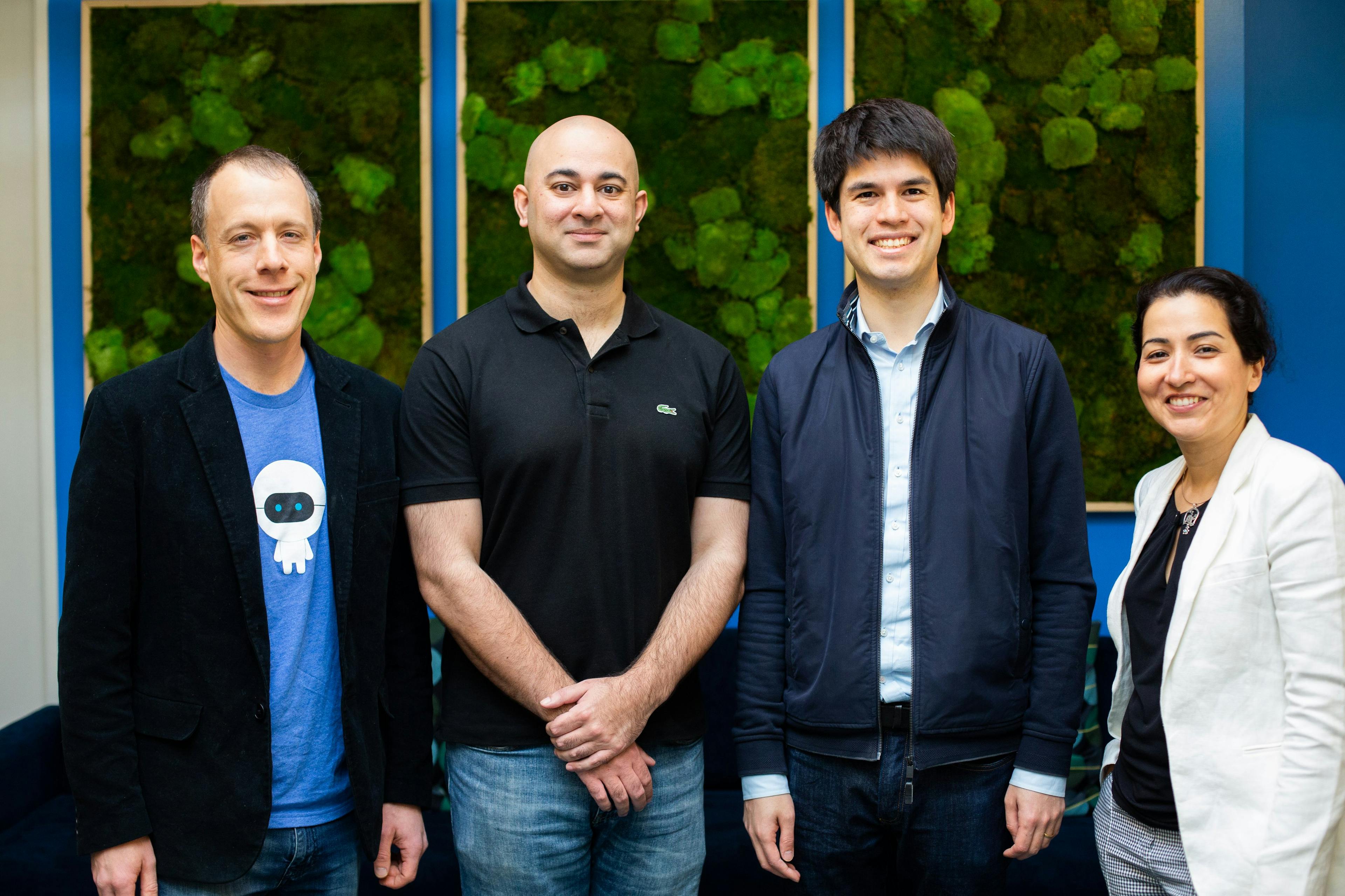 ClearBrain founders with Amplitude CEO and Senior/Executive VP of Engineering