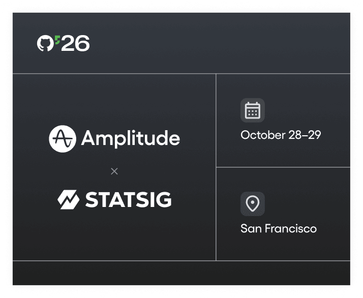 amplitude x statsig at GitHub Universe