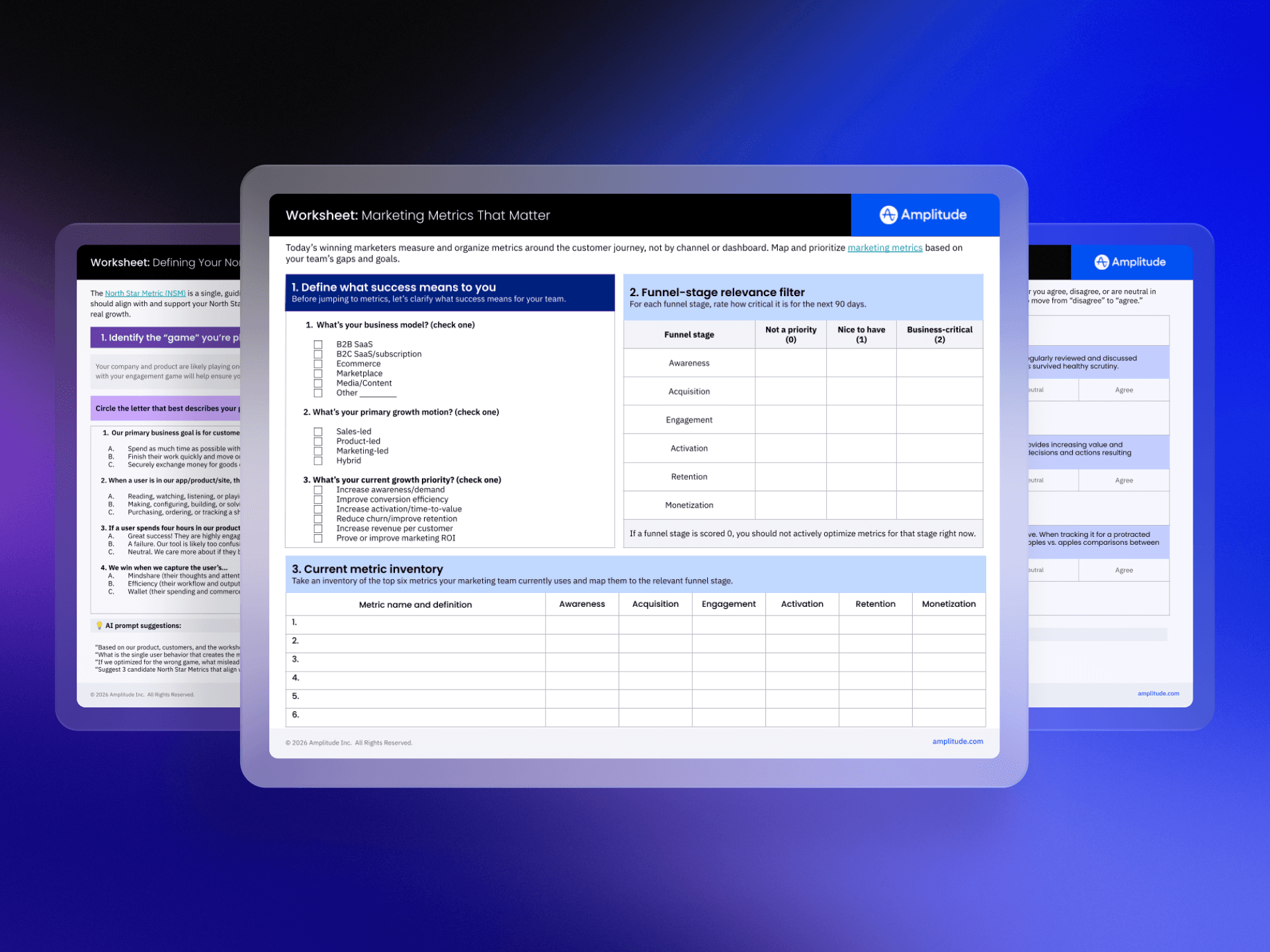 AI Marketing Metrics Worksheet Bundle