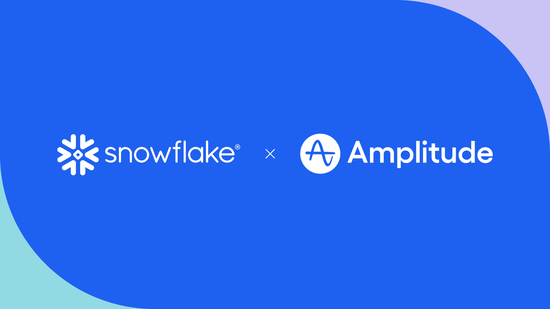 Snowflake logo and Amplitude logo showing them working together