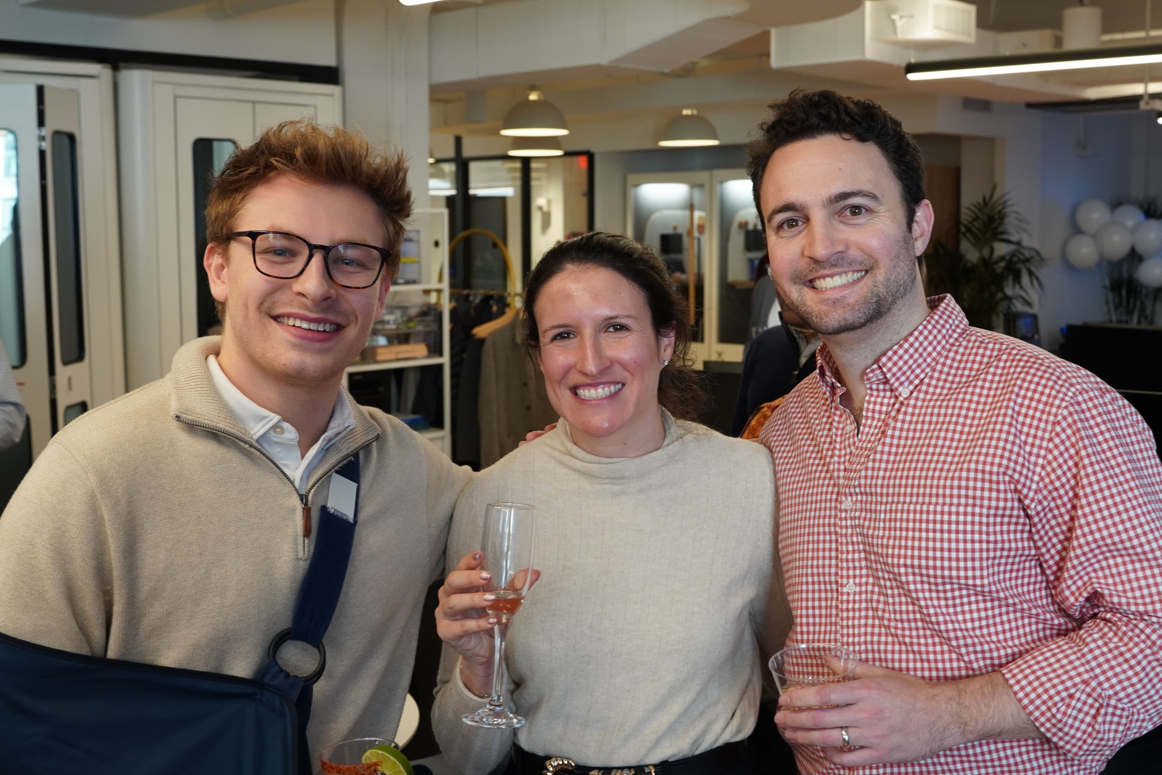 Three Ampliteers smile