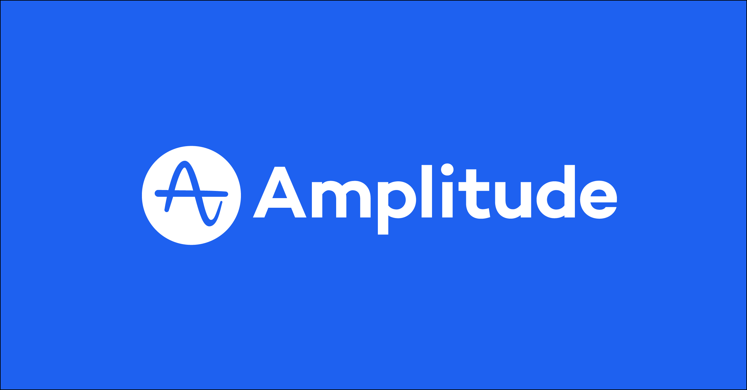 Amplitude logo on blue background
