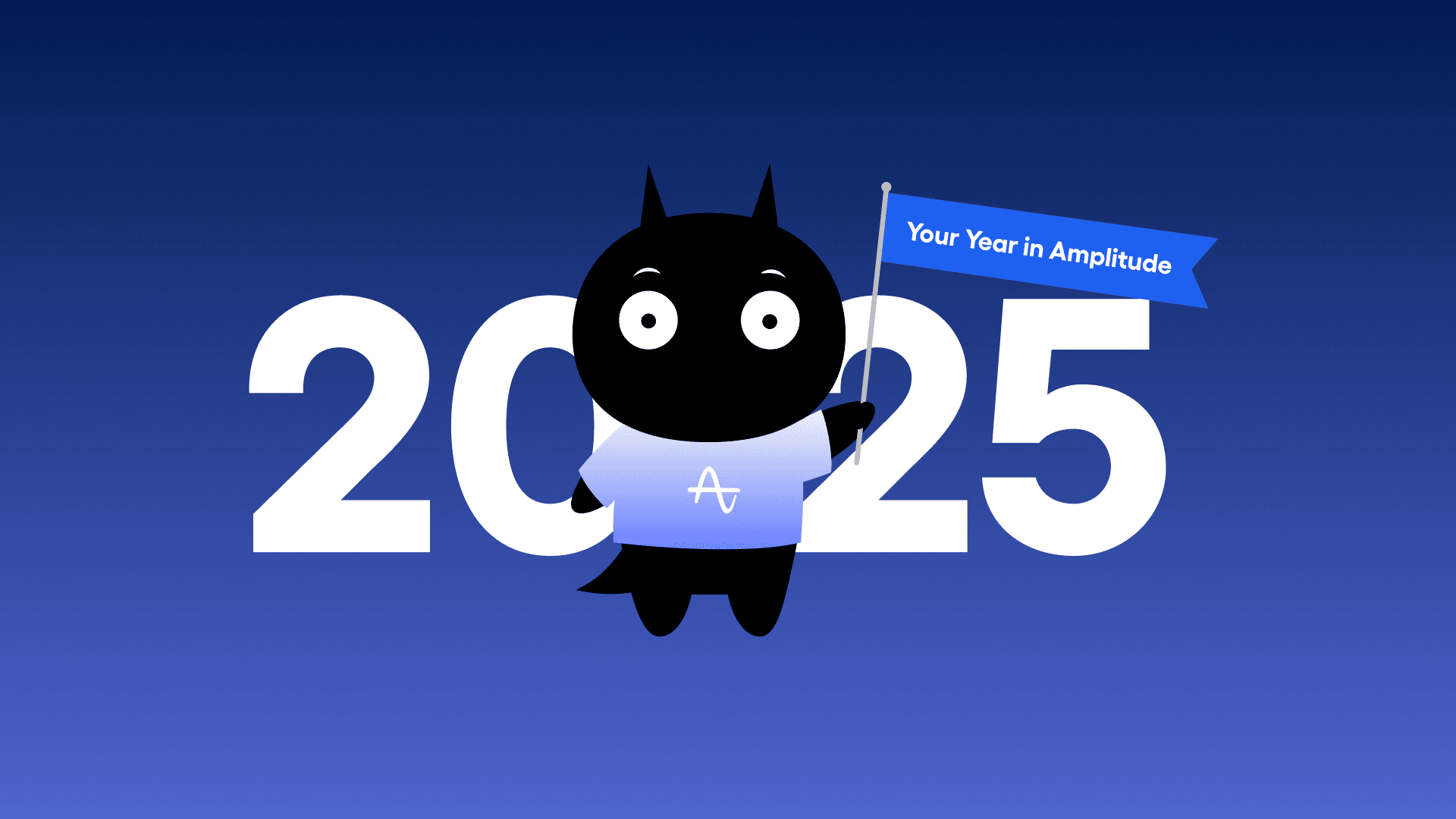 Data Monster waves a "Your Year in Amplitude" flag over the year 2025