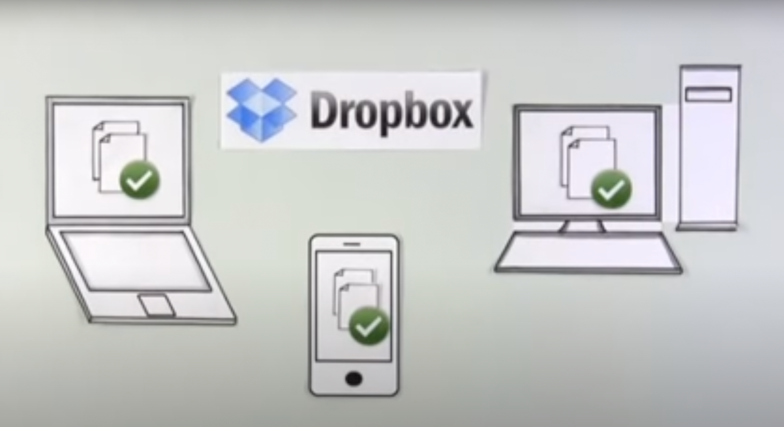 Dropbox file storage early MVP screenshot photo