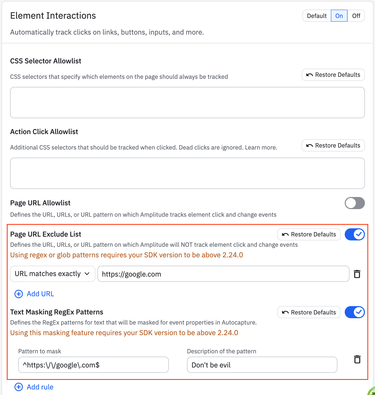 Autocapture Masking & Data Protection