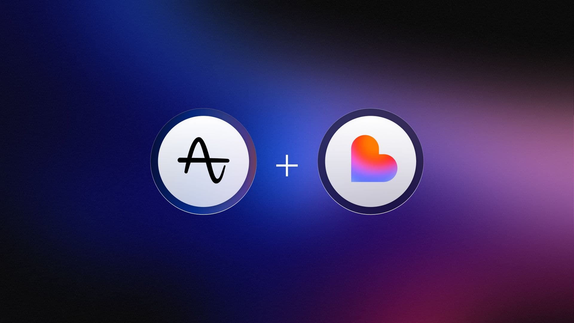 Amplitude and Lovable logos on a gradient background