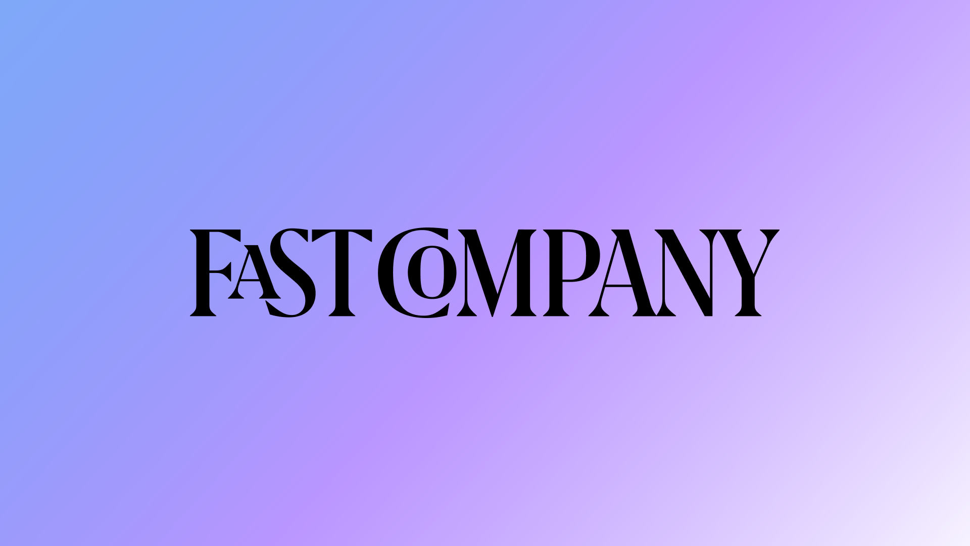 Fast Company's logo on a lilac background