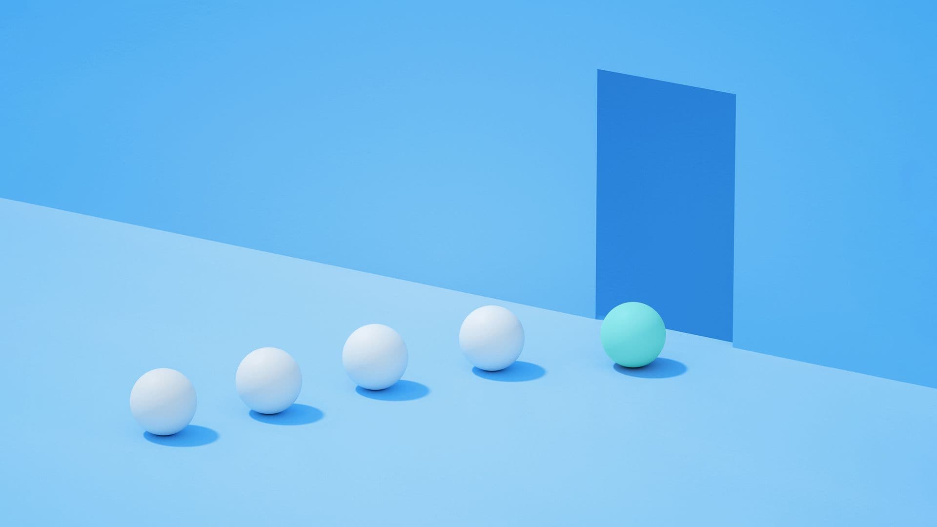 Abstract spheres in a single line