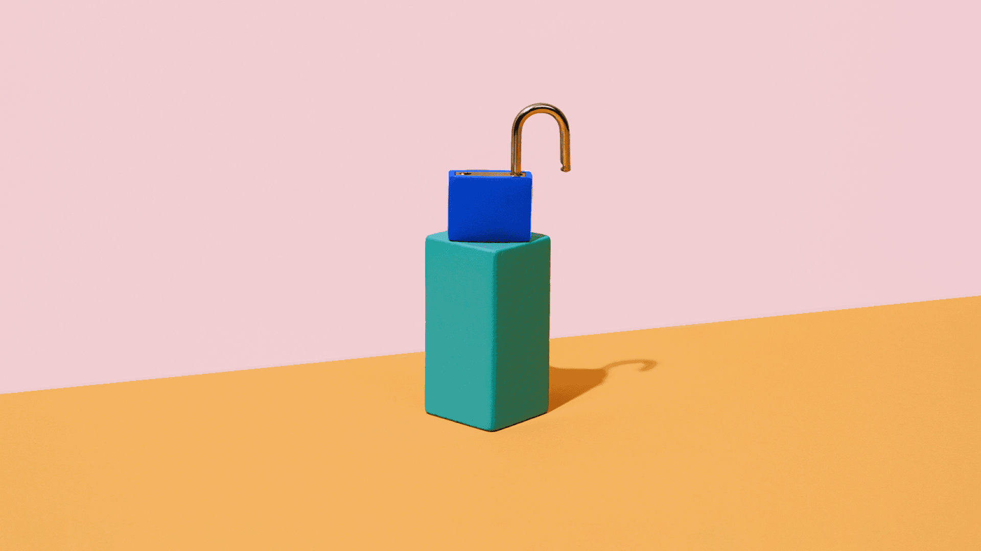 Open padlock