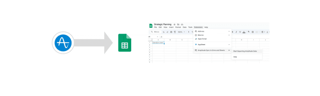 Using Google sheets integration to send Amplitude data to Sheets