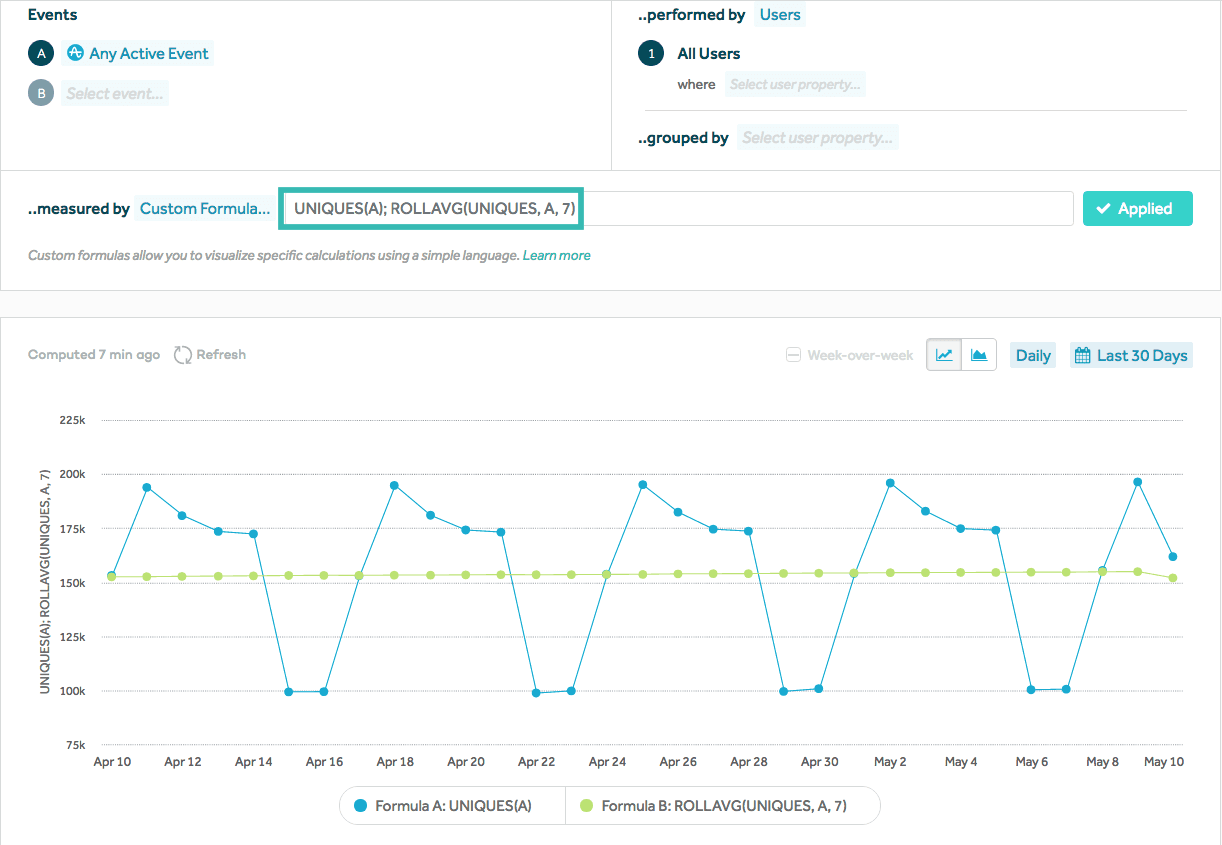 amplitude multiple metrics