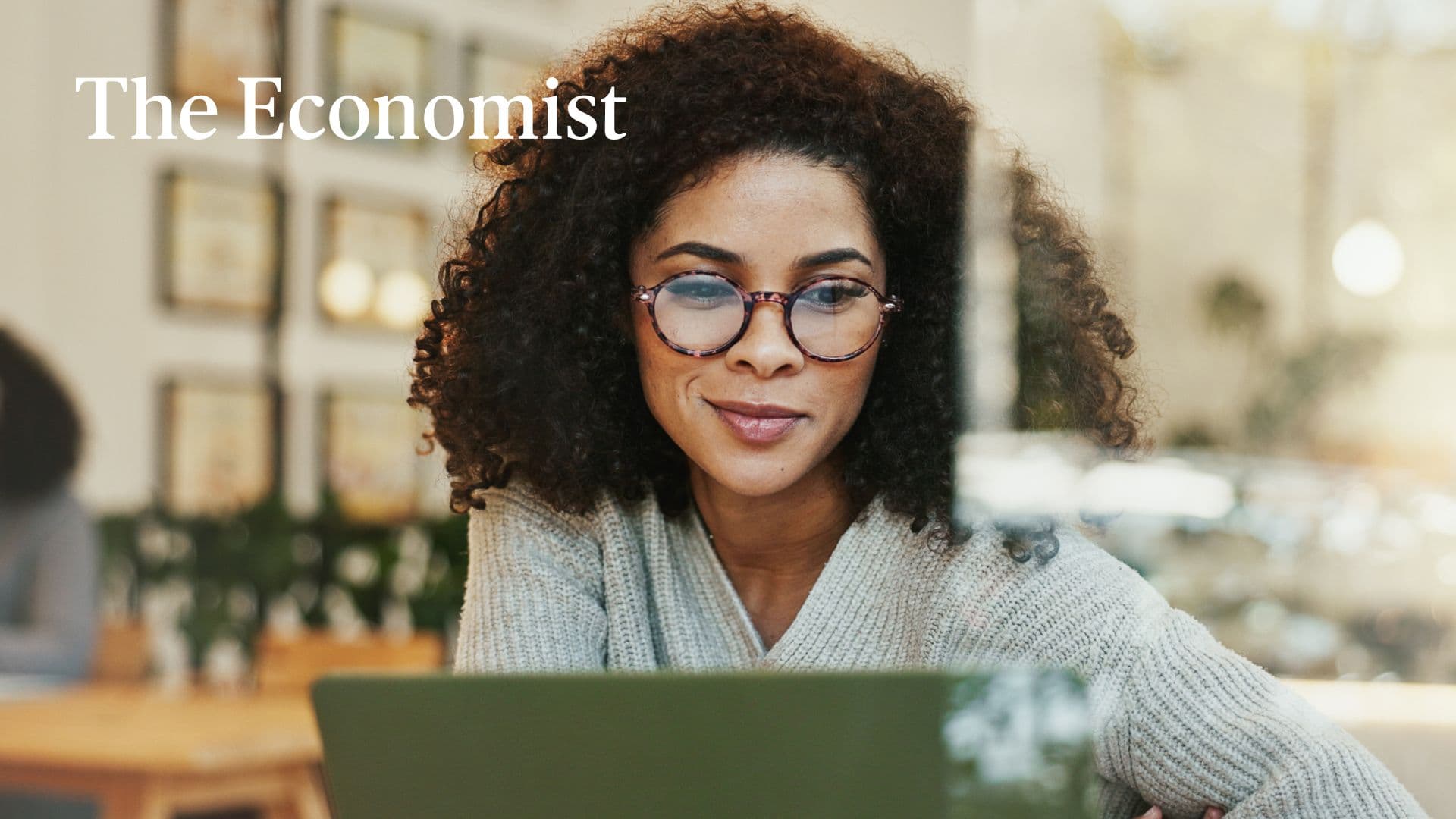 Woman looking at a laptop