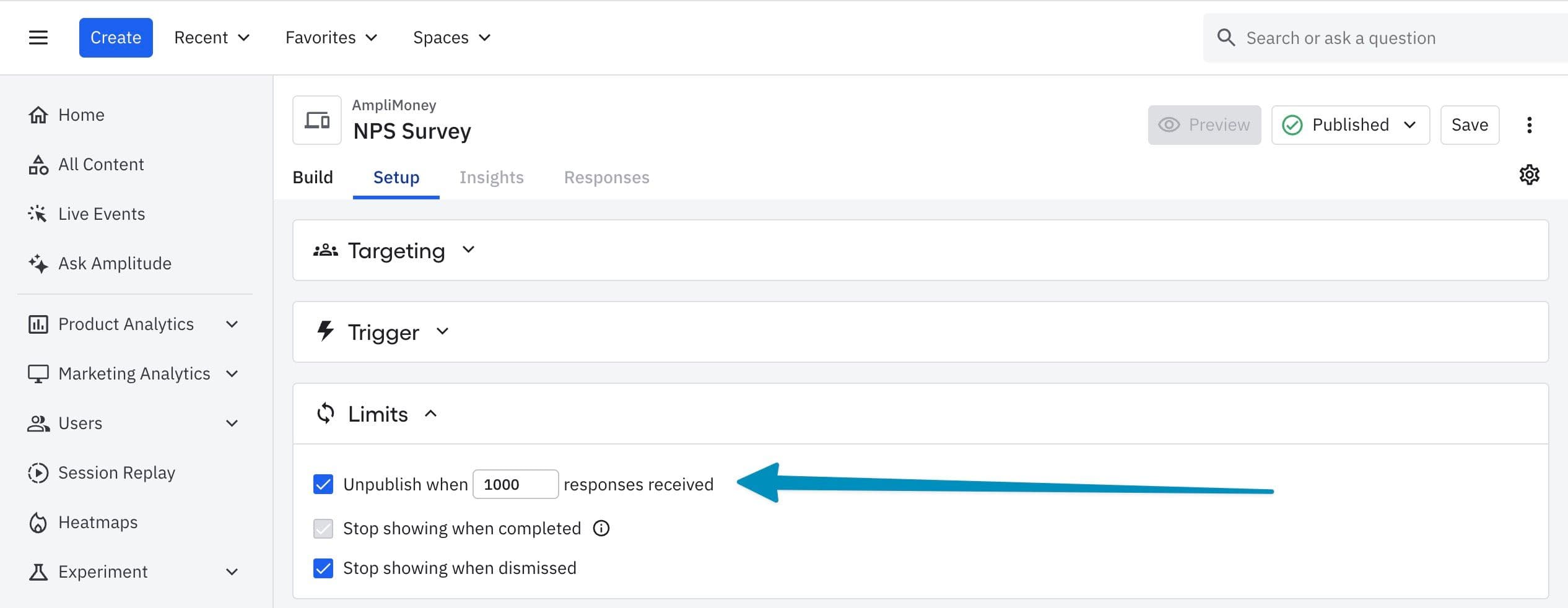 Unpublish Survey After Reaching X Number of Responses