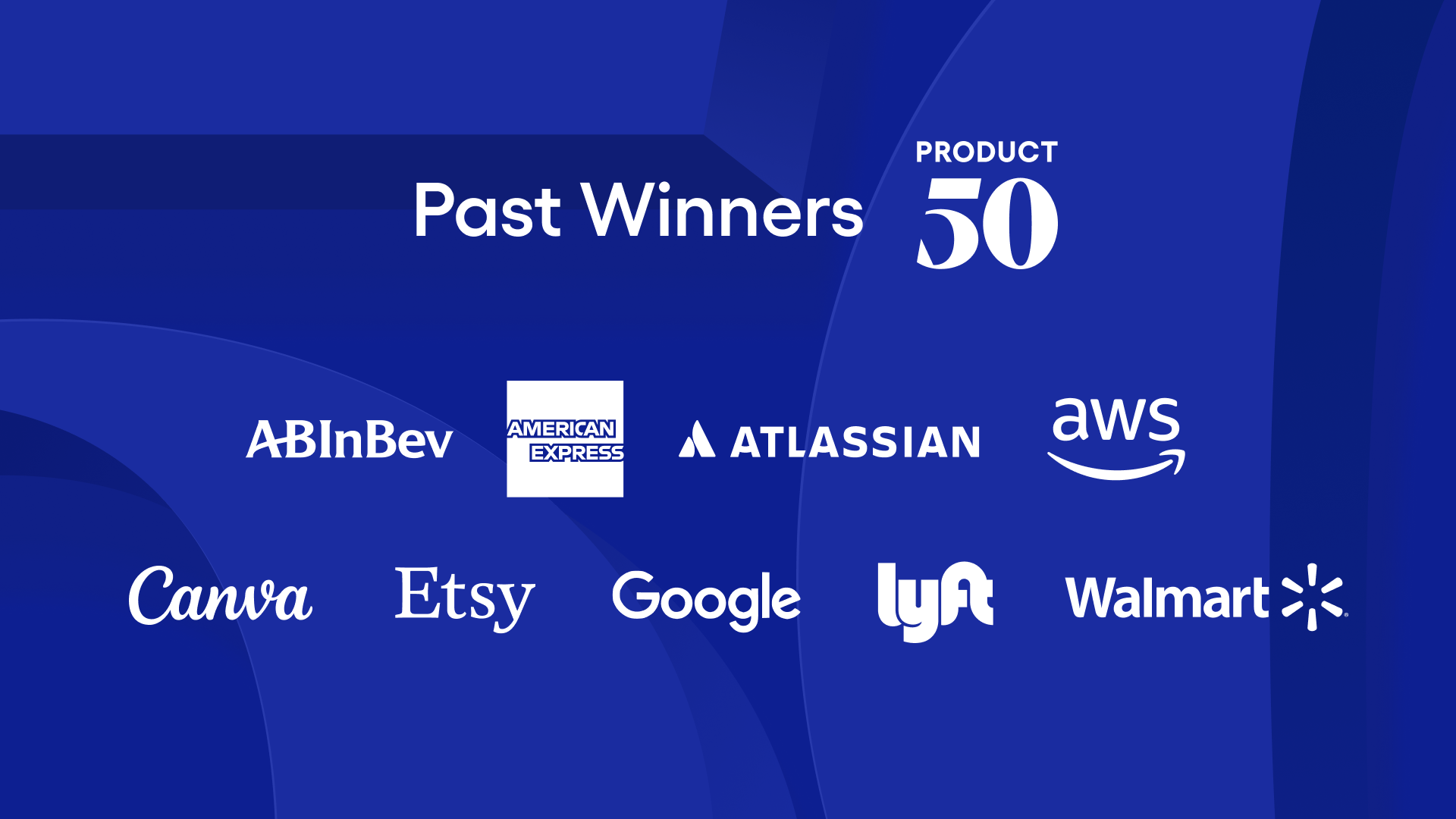 The logos of 2022 inaugural winners of Product 50