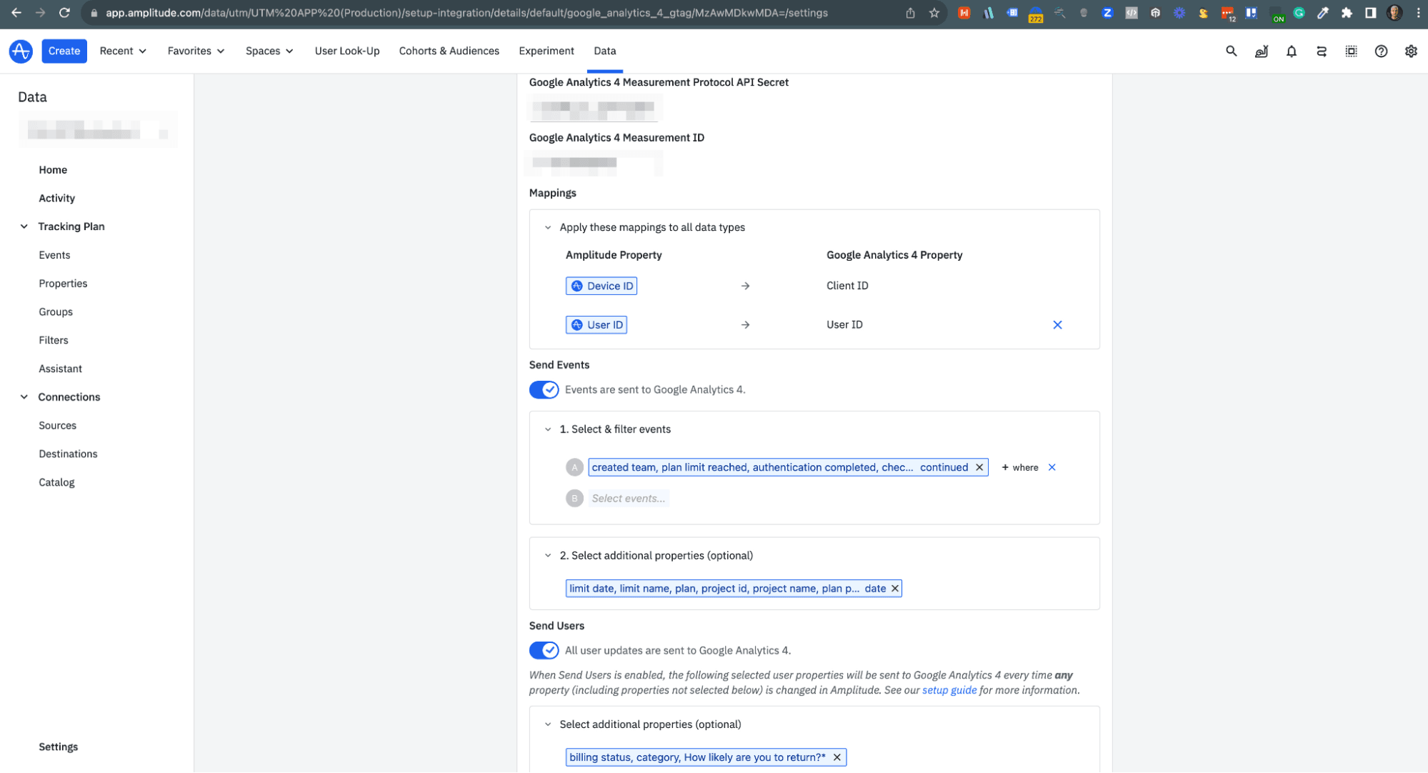 Amplitude GA4 (Web) Event Streaming