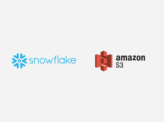 Snowflake and Amazon S3 logos