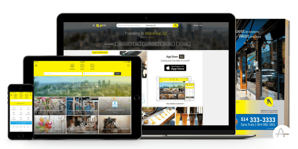 The digital products at YP include all sorts of dining and shopping apps for mobile.