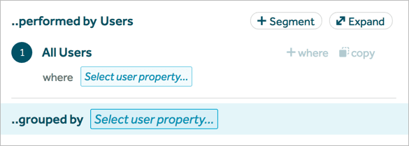 exposed group by option in segmentation panel