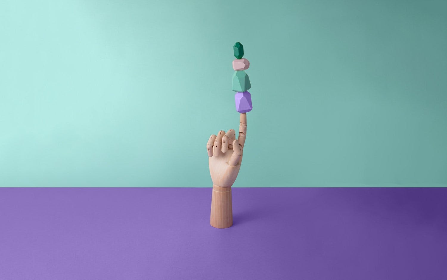 Wooden hand balancing block shapes