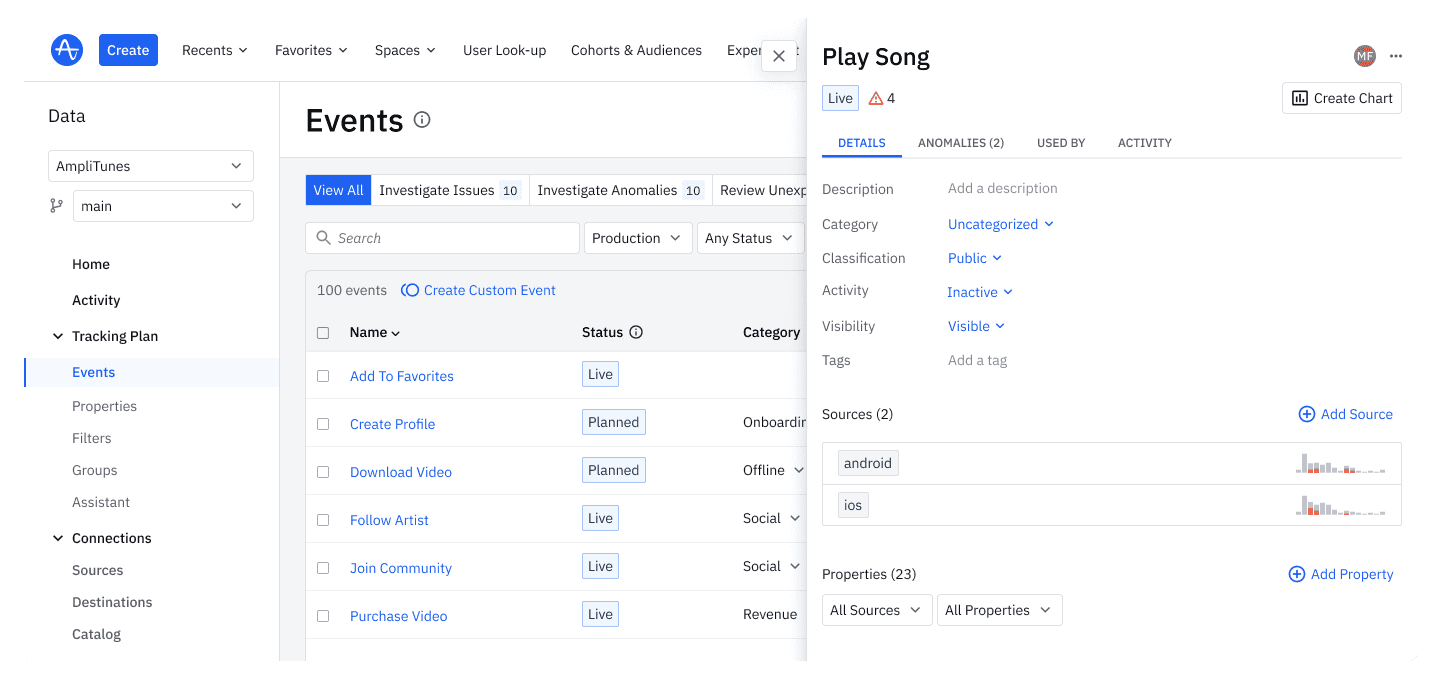 Amplitunes Veranstaltungsseite