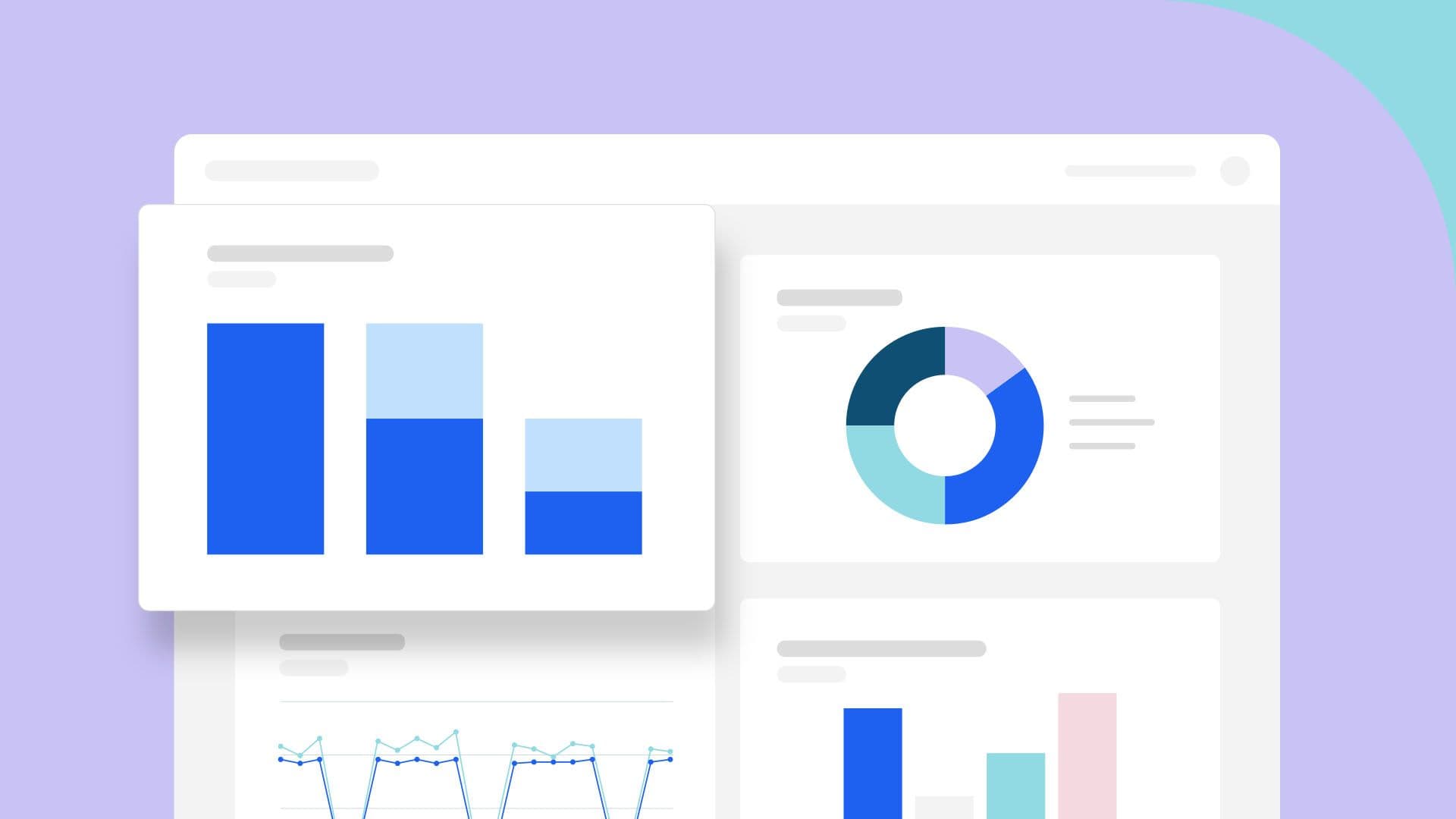 Image of dashboards on purple background