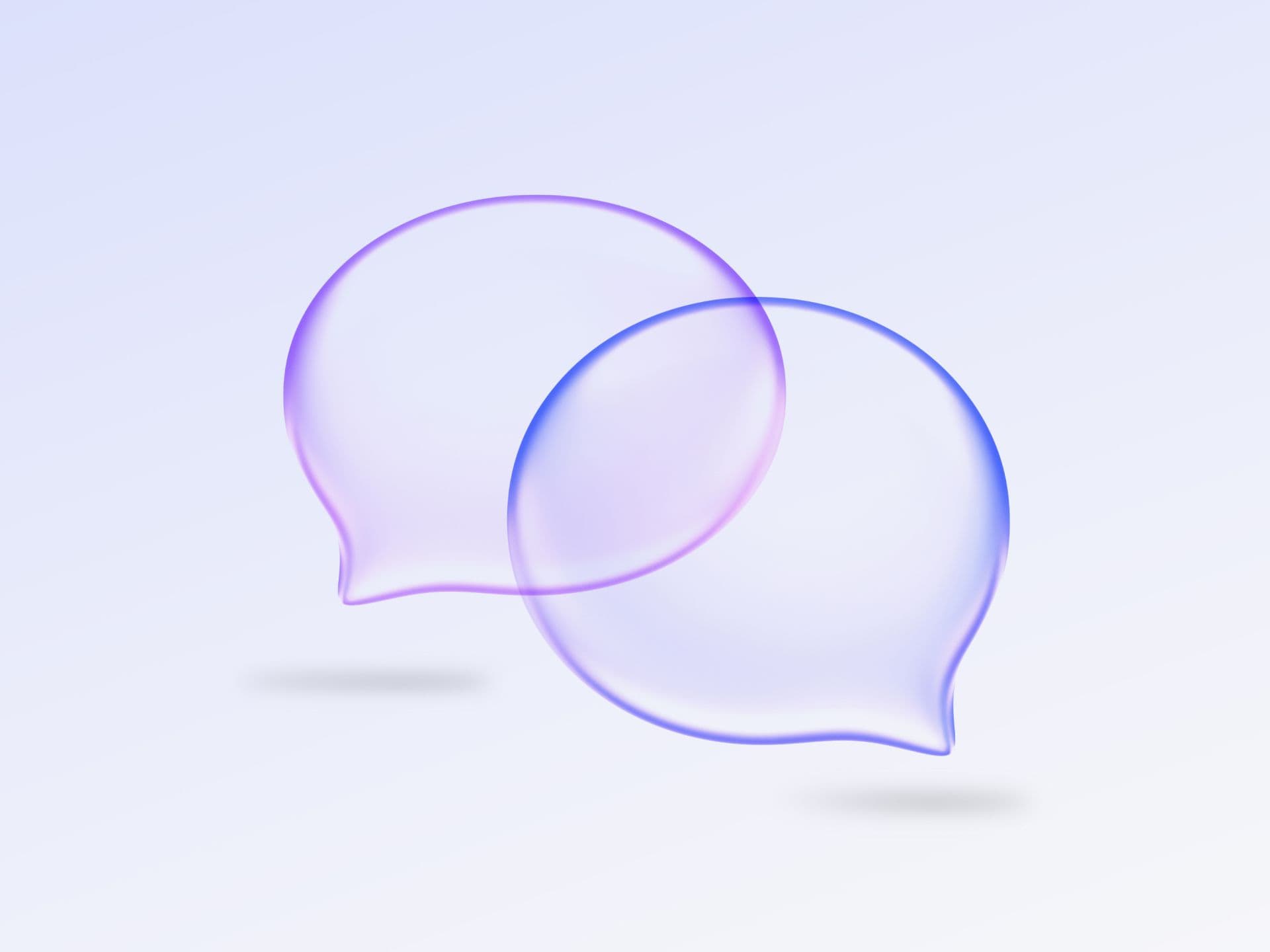 Duas bolhas de conversa, significando feedback do usuário