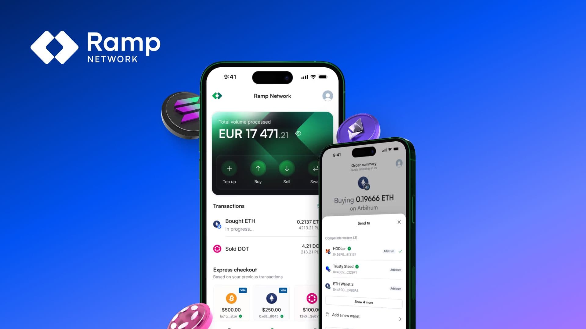 Mobile phone with app screenshot