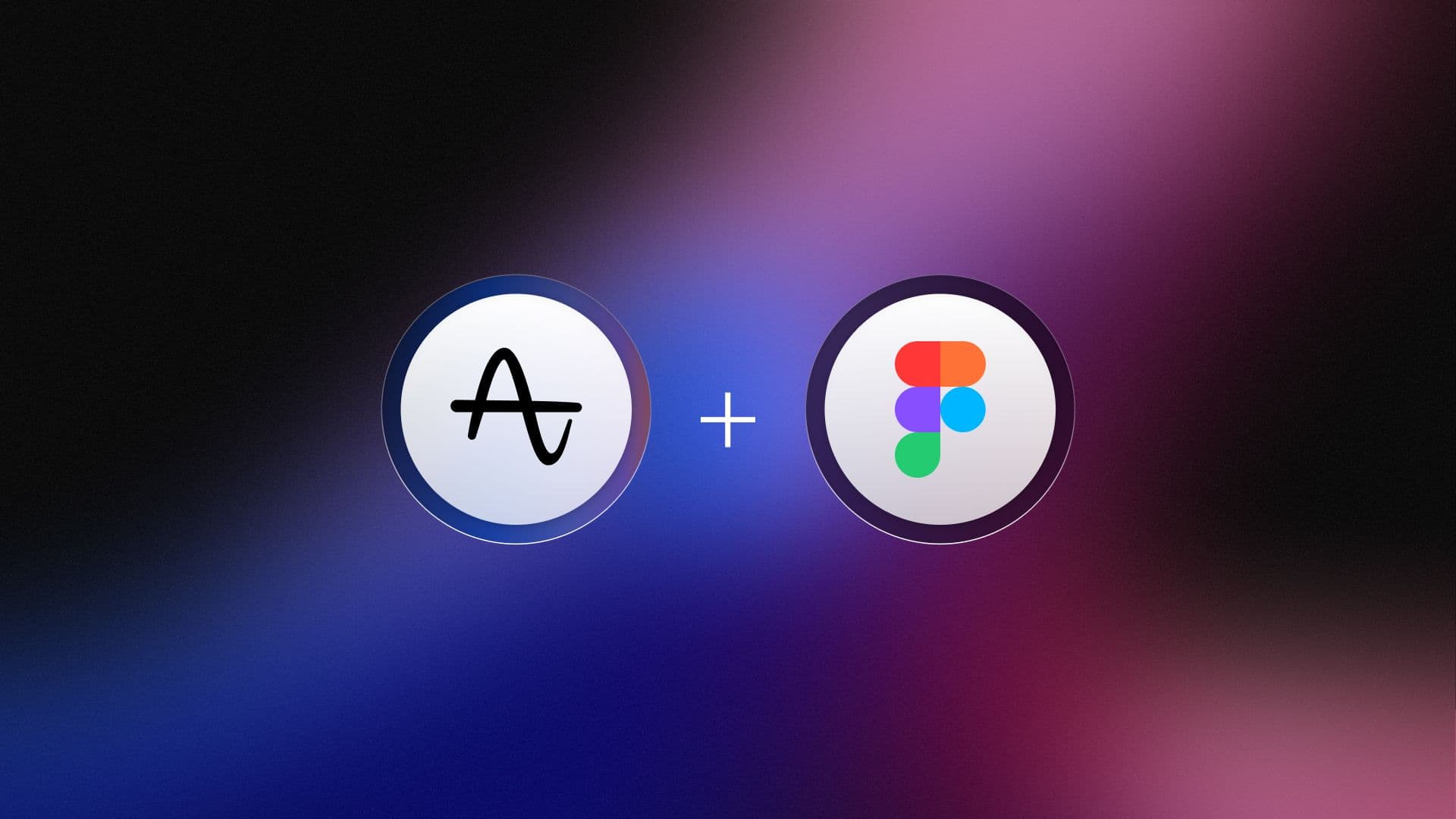 Amplitude and Figma logos on a gradient background