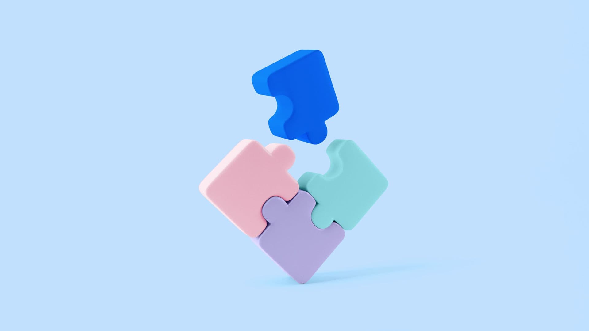 Puzzle pieces fitting together