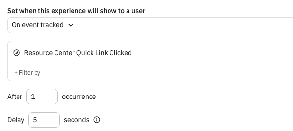 Trigger Delay for Guides and Surveys
