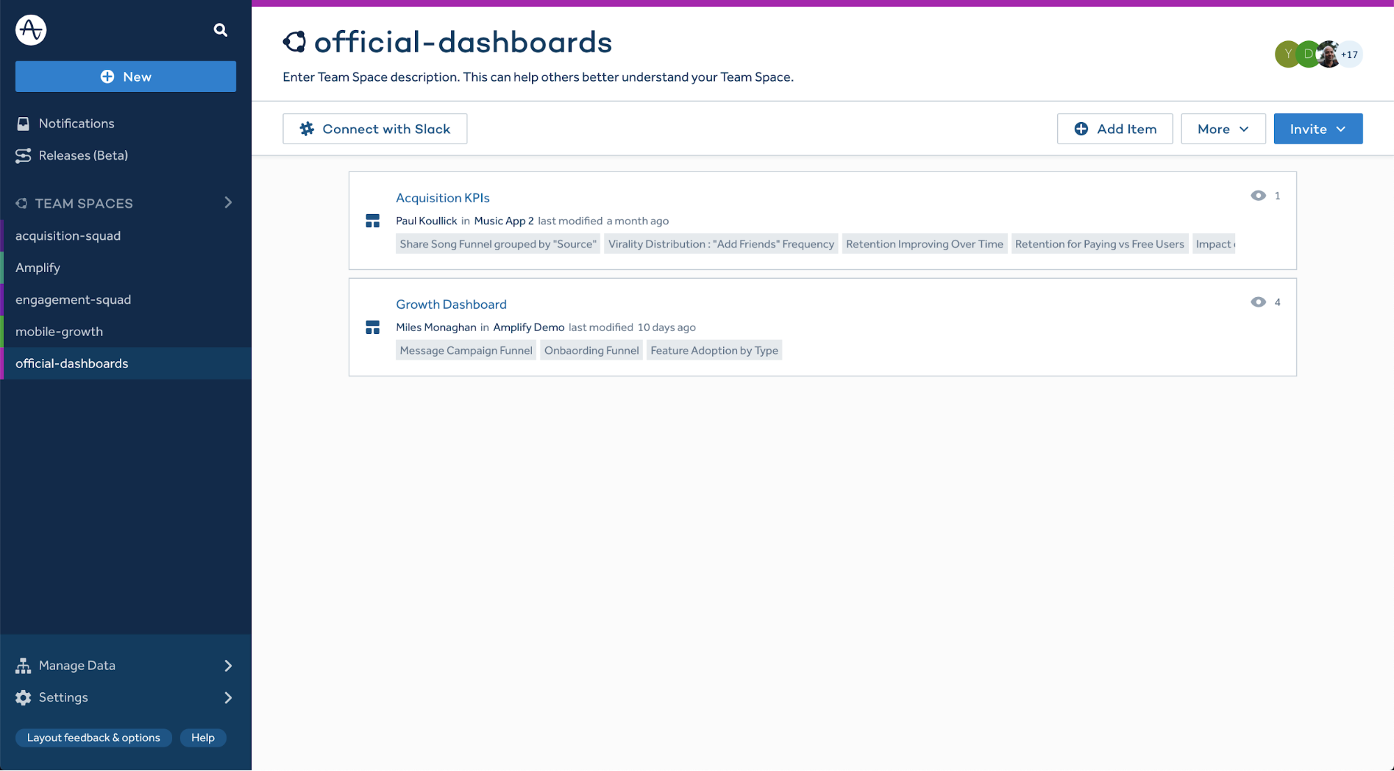 official dashboards