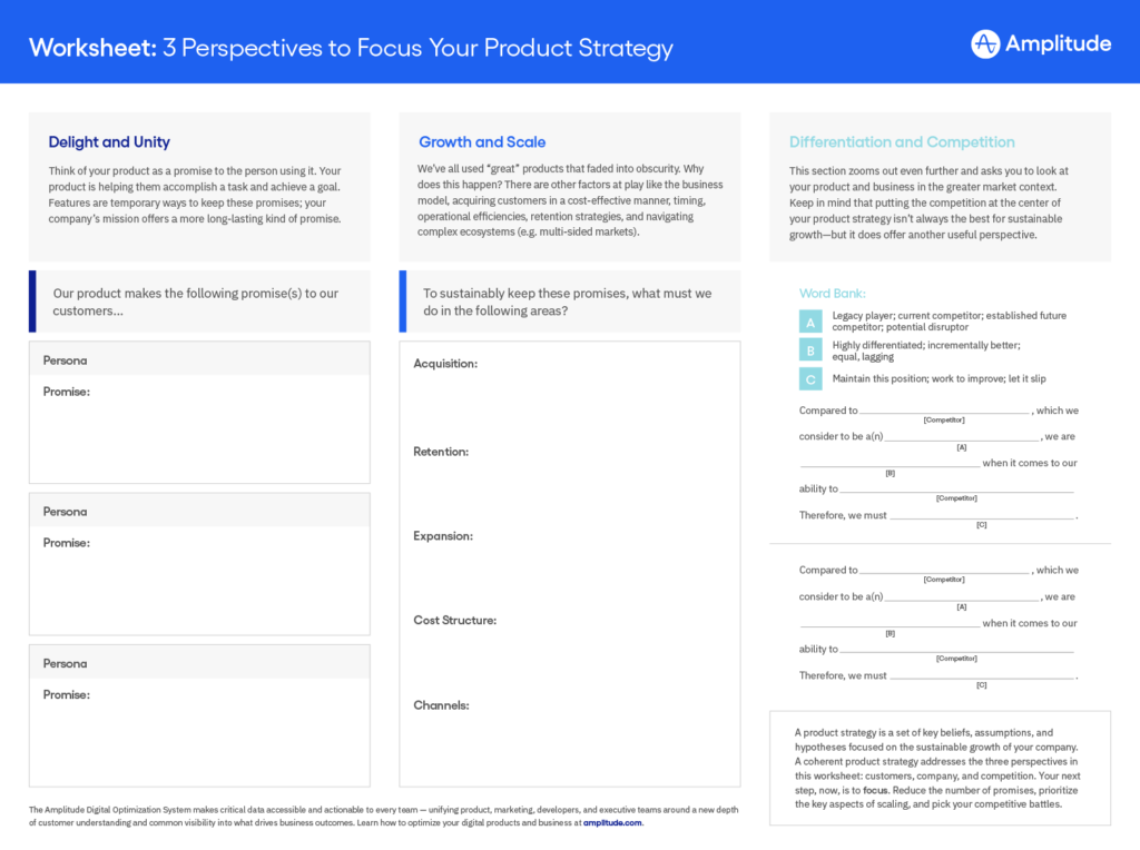  Product Strategy Worksheet 
