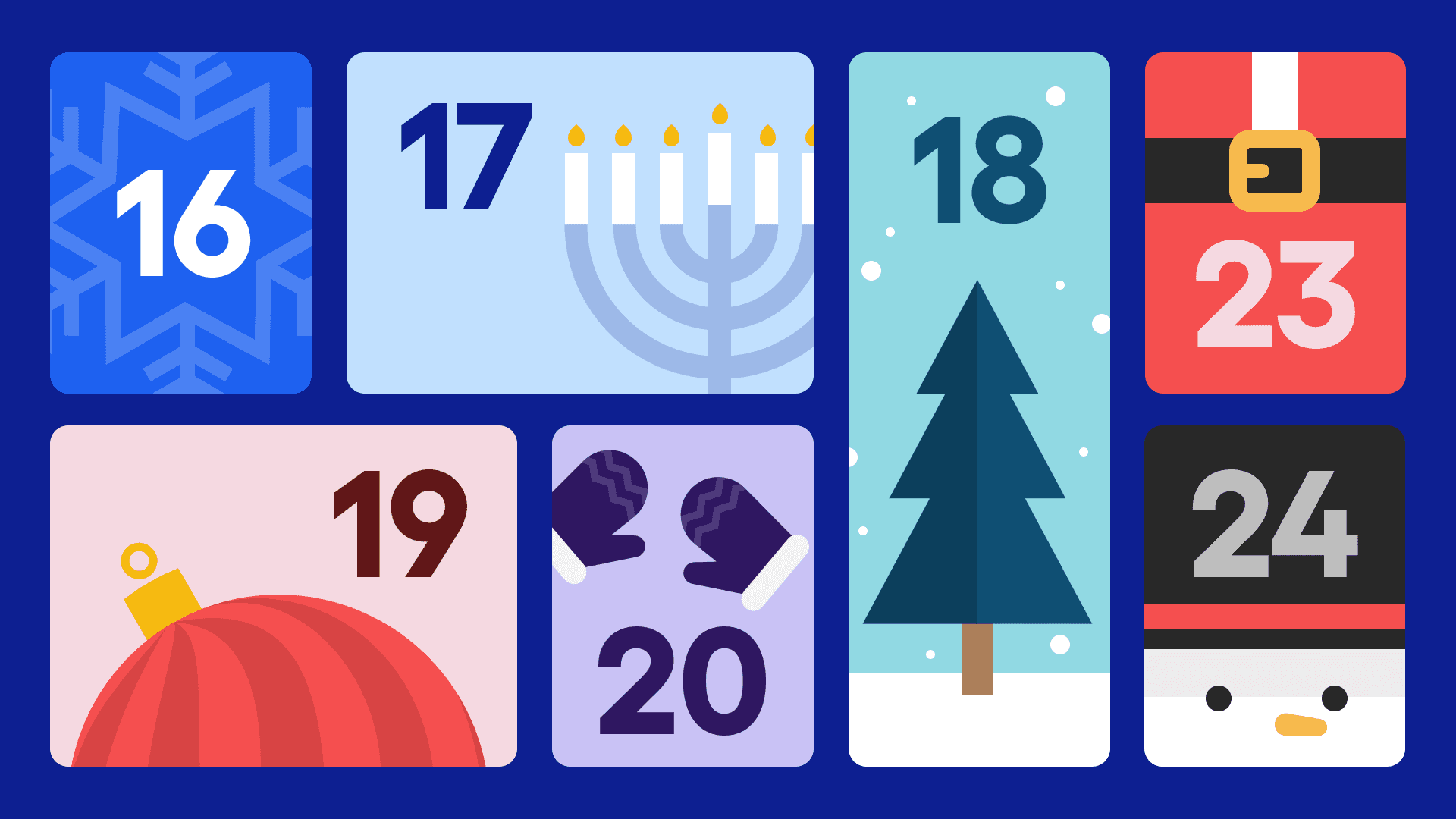 A colorful advent calendar showing the days of December that will have releases during Amplitude's Ship Week Winter 2024.