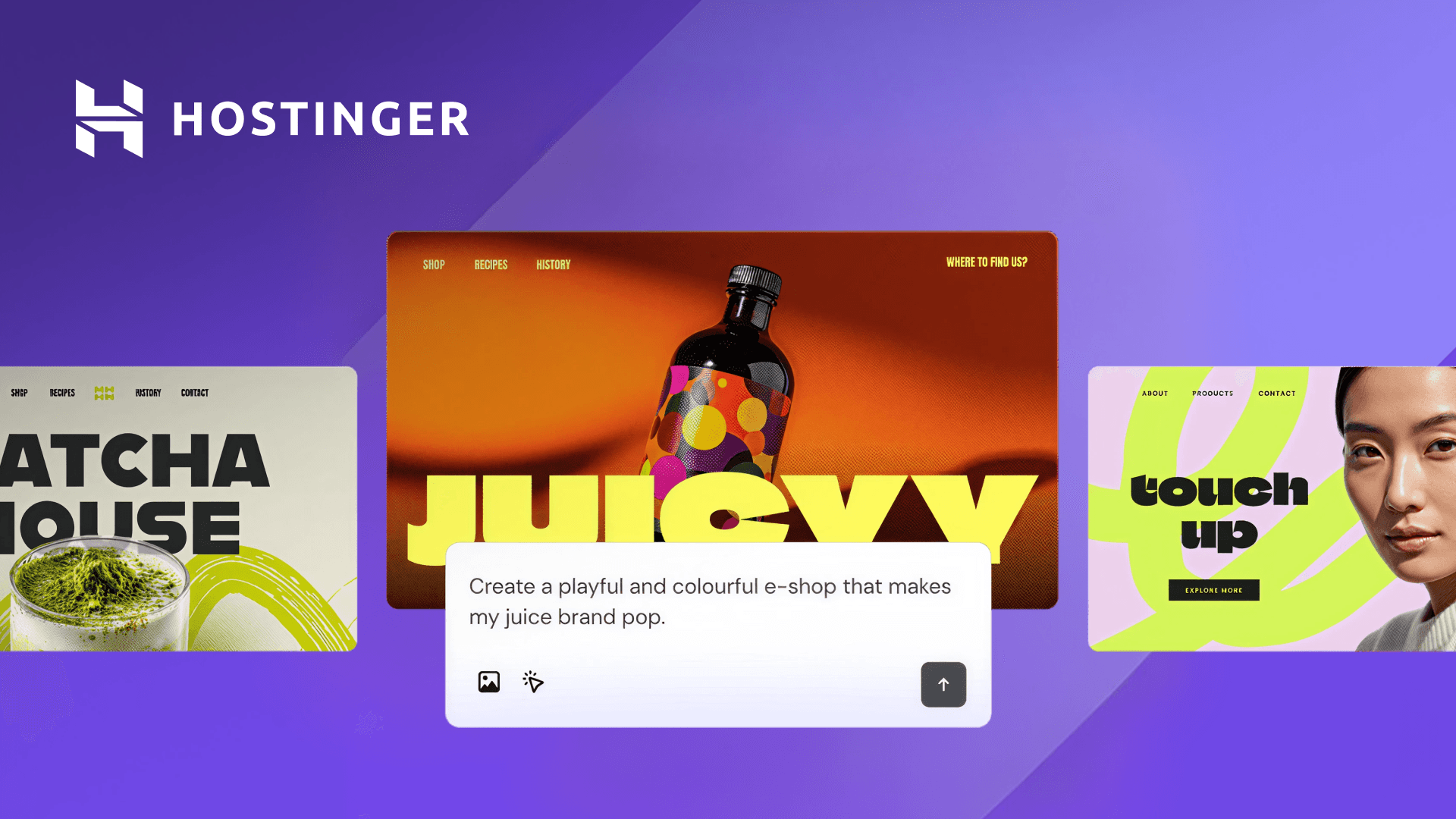 Screenshots of Hostinger Websites