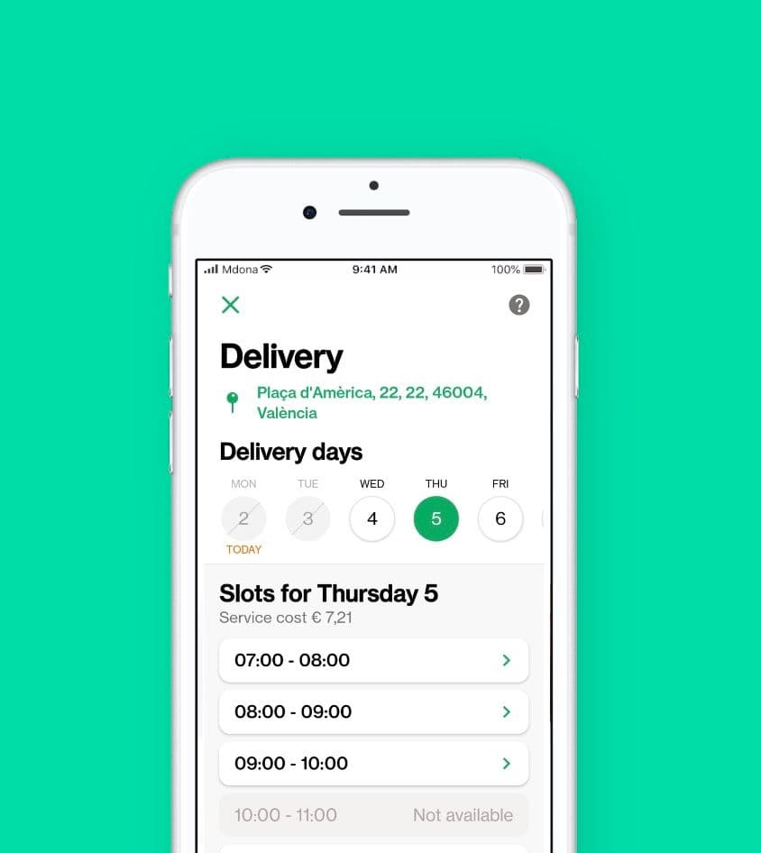 Mercadona’s delivery slots