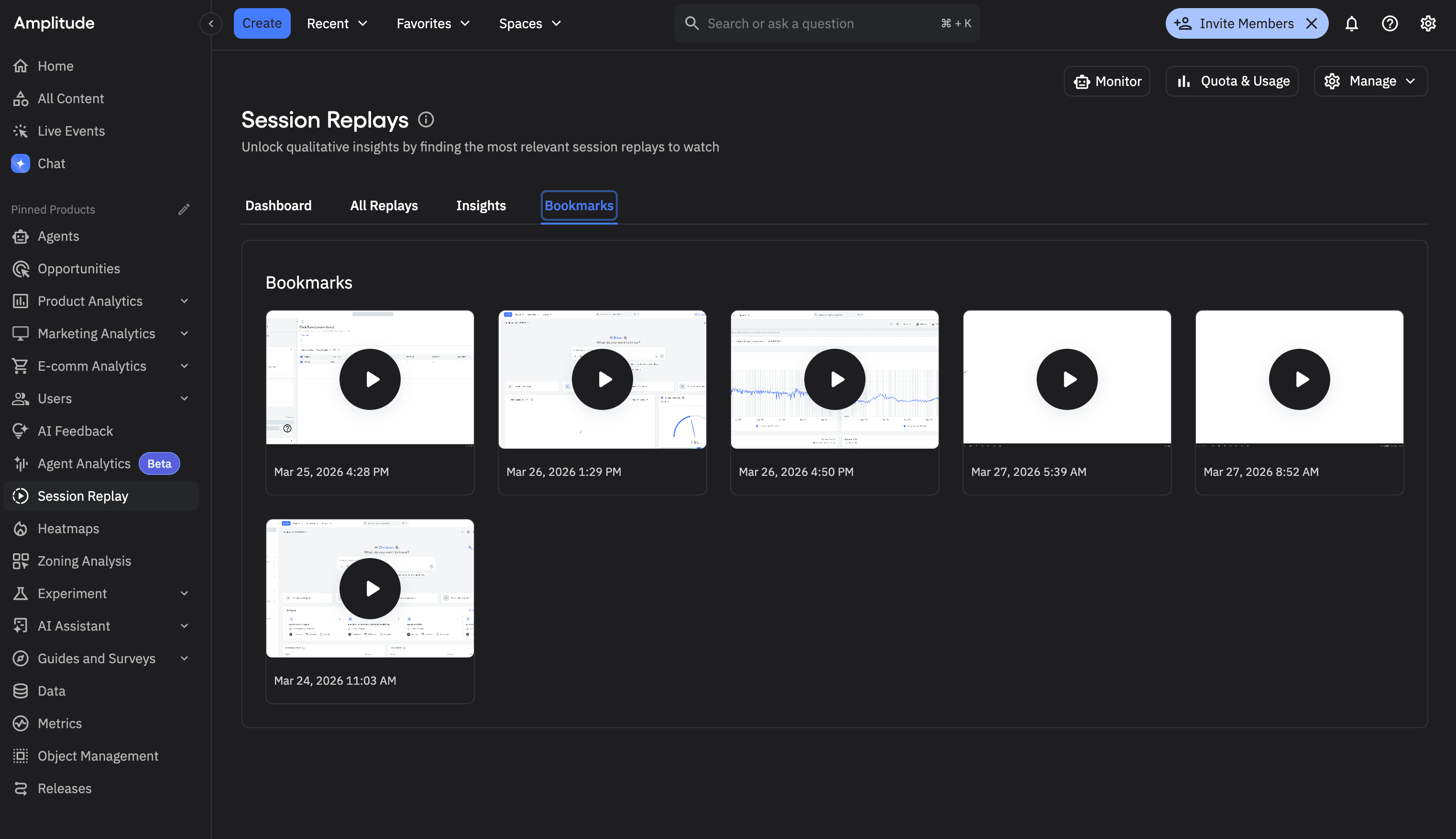 Bookmarkable Session Replays